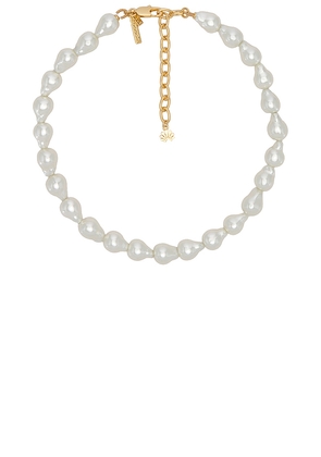 Lele Sadoughi Baroque Pearl Collar Necklace in White.