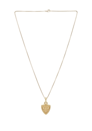 MIRANDA FRYE Courage Pendant 22 Necklace in Metallic Gold.