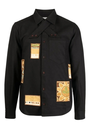 Bethany Williams patchwork panelled shirt - Black