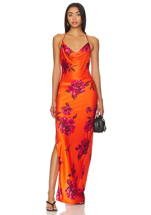 NBD Nicolette Gown in Orange. Size M. Also in S, XS, XXS.