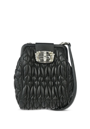 Miu Miu Pre-Owned 2010s matelassé shoulder bag - Black