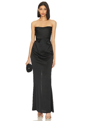Nookie Emelie Strapless Gown in Black. Size L. Also in S.