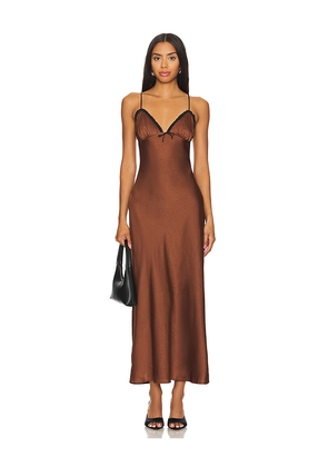 NIA Camille Dress in Chocolate. Size L. Also in M, S, XL, XS.