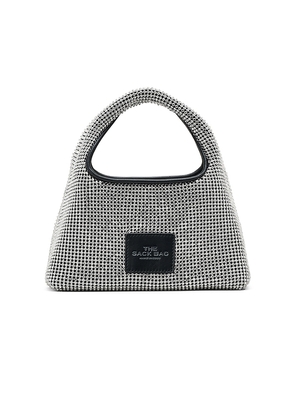 Marc Jacobs The Rhinestone Mini Sack Bag in Metallic Silver.