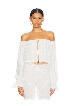 LOBA Clares Top in Ivory. Size M. Also in XS, S.