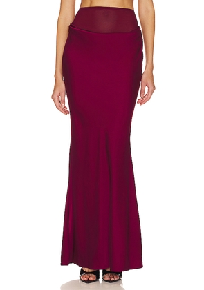 NBD Eleni Maxi Skirt in Burgundy. Size M. Also in S, XXS.
