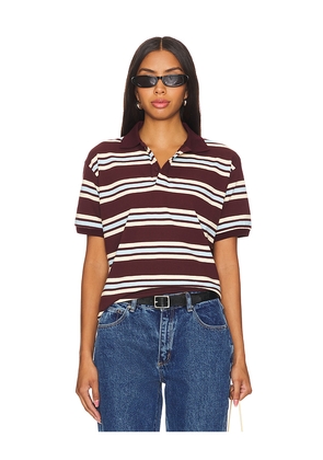 LIONESS Leisure Polo in Brown. Size L. Also in XXS, XS, S, M, XL, XXL.