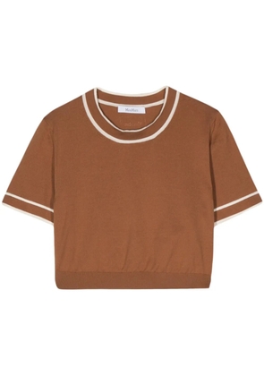 Max Mara fine-knit cropped top - Brown