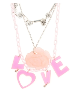 Amir Slama Bijoux Rose necklace (set of three) - Pink