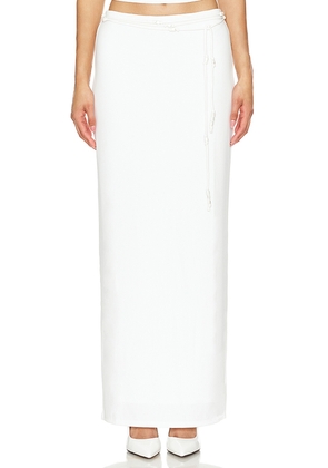 Lovers and Friends x Maggie MacDonald Carolyn Maxi Skirt in White. Size L. Also in M, XL.