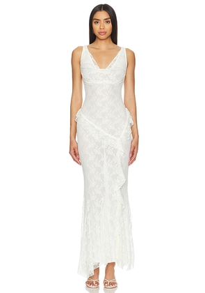 MAJORELLE x Bridget Camille Gown in Ivory. Size M. Also in L, S, XL, XS, XXS.