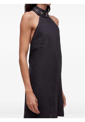 Osklen embellished halterneck mini dress - Black