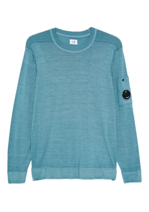 C.P. Company crew-neck lens-pocket sweater - Blue