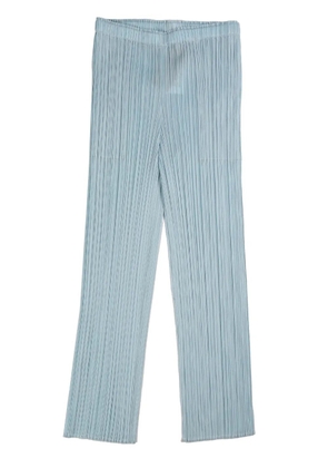 Pleats Please Issey Miyake plissé-effect slim-cut trousers - Blue
