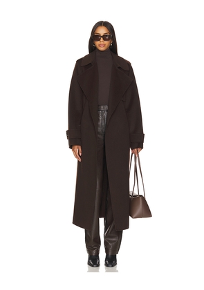 LAMARQUE Margaret Coat in Chocolate. Size L. Also in M, S, XL, XS.