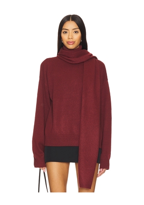 Lovers and Friends Nemy Sweater & Scarf Set in Burgundy. Size L. Also in S, XL.