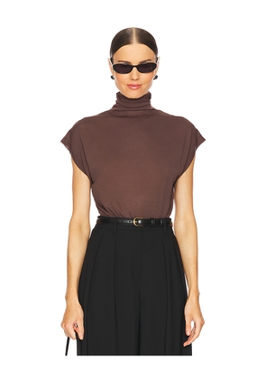 L'Academie by Marianna Amerson Knit Top in Chocolate. Size L. Also in M, XL.