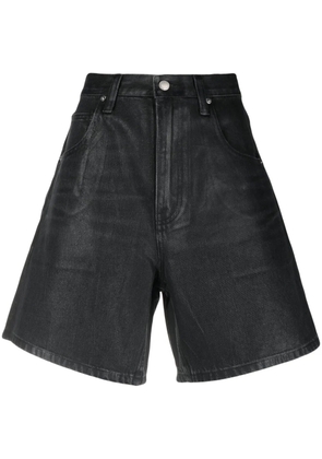 Alexander Wang coated denim shorts - Grey