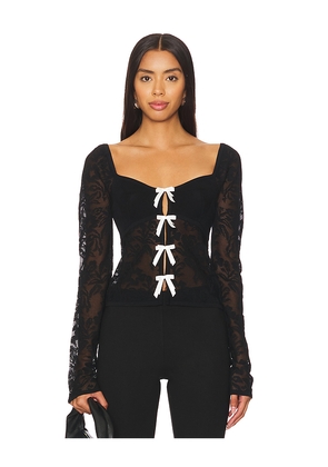 MAJORELLE Myla Top in Black. Size L. Also in M, S, XS, XXS.