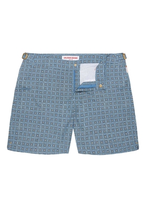 Orlebar Brown Bulldog Solstice geometric-pattern swim shorts - Blue