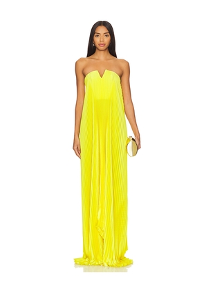 L'IDEE Black Tie Gown in Yellow. Size 12/L. Also in 8/S.