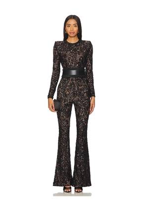 Nadine Merabi Bella Jumpsuit in Black. Size 10/L. Also in 2/XS, 4/S, 6/SM, 8/M.