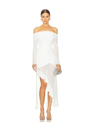 Line & Dot Owens Midi Dress in Ivory. Size L. Also in S, XS.