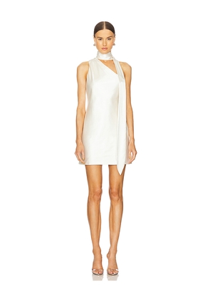 Line & Dot Gloss Scarf Mini Dress in Ivory. Size L. Also in M, S, XL, XS.