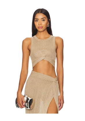 LSPACE Heart Of Gold Tank in Metallic Gold. Size L. Also in XL.