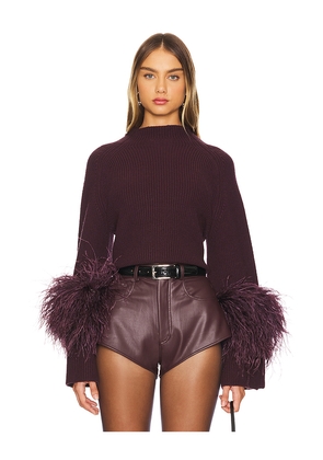 Lapointe Mock Neck Sweater in Wine. Size L. Also in M, S, XS.