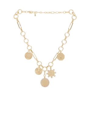 Lovers and Friends Soluna Necklace in Metallic Gold.