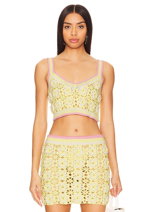 Lovers and Friends Meadow Crochet Top in Yellow. Size M. Also in S.