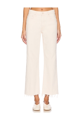 MOTHER The Mid Rise Maven Ankle Fray Jeans in Cream. Size 33. Also in 34.