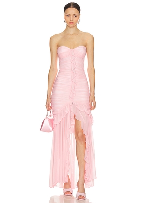 MAJORELLE Giules Gown in Pink. Size L. Also in M, S, XL, XS, XXS.