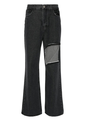 Rokh high-rise wide-leg jeans - Black