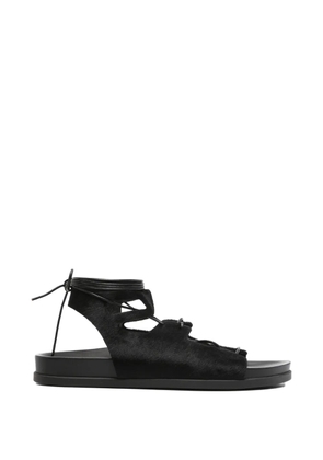 Ancient Greek Sandals trata pony lace-up sandals - Black