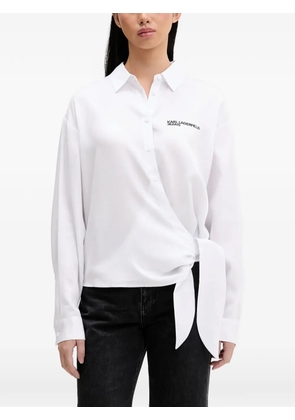 Karl Lagerfeld Jeans tie-detail shirt - White