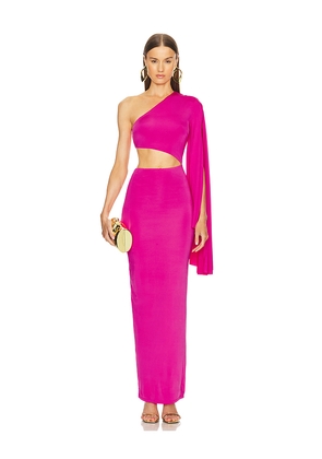 Michael Costello x REVOLVE Aaliyah Gown in Fuchsia. Size M. Also in L, S, XL.