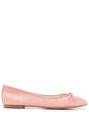 Sarah Chofakian Sapatilha Sarita textured-leather ballet pumps - Pink