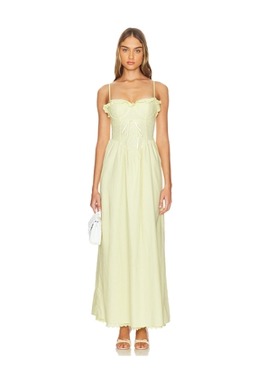 MORE TO COME Marleen Maxi Dress in Yellow. Size L. Also in M, S, XL, XS, XXS.