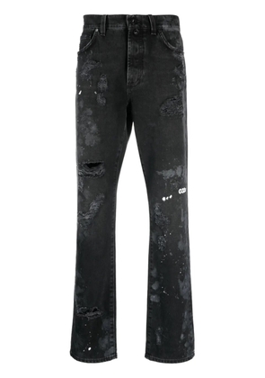 032c Double Shift Painter's distressed-finish jeans - Grey