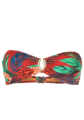 Lygia & Nanny Mika botanical-print bikini top - Red