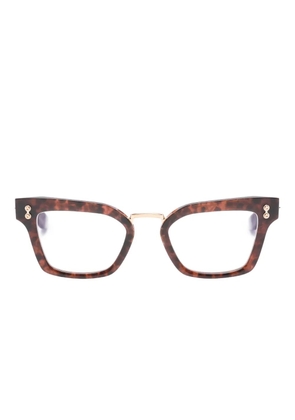 Akoni Luna geometric glasses - Brown