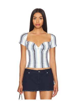 Miaou Olivia Top in Blue. Size M. Also in S, XL.