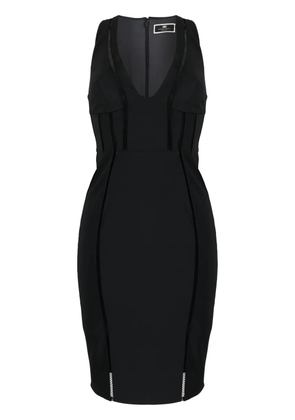 Elisabetta Franchi lace-trim midi dress - Black
