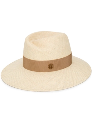 Maison Michel Virginie straw Fedora hat - Neutrals