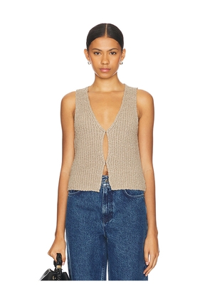 Lovers and Friends Timo Vest in Taupe. Size L. Also in M, S, XL, XS, XXS.