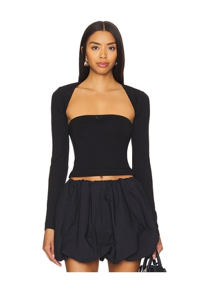 MAJORELLE Lana Top in Black. Size L. Also in M, XL.