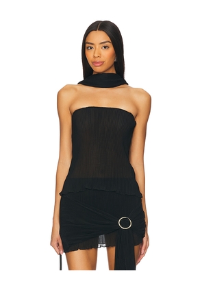 LIONESS Ford Strapless Top in Black. Size L. Also in M, S, XL, XS, XXL, XXS.