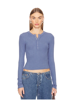 Lovers and Friends Amber Henley Top in Blue. Size S. Also in XL, XS.